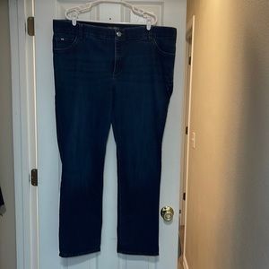 Lee straight leg flex motion dark wash jeans